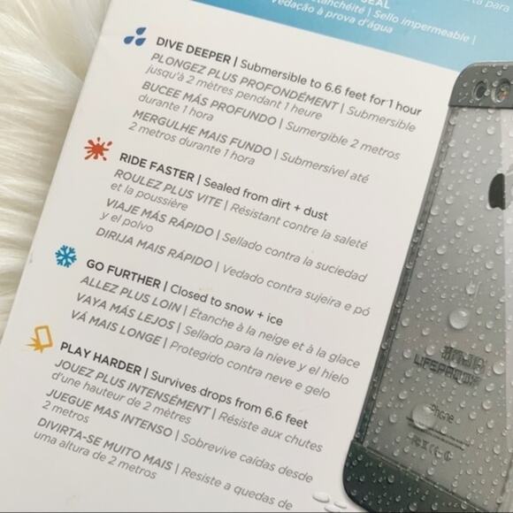 iPhone 6 Plus Nuud Lifeproof Phone Case White Gray New - Picture 3 of 13